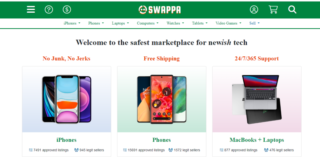 Swappa is a great place to sell used items online